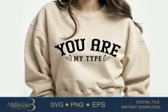 You’re My TypeSVG PNG Sublimation|Valentine Days | Heart SVG Product Image 2