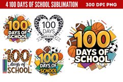 100 Days Of School Sublimation Bundle PNG Product Image 3