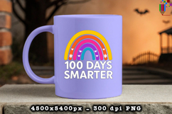 100 Days Smarter Rainbow PNG Product Image 3