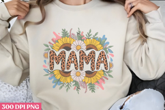 Floral Mama Mom Sublimation PNG Product Image 2