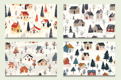 Winter Huts &amp; Houses Cutting Boards sublimation Design Product Image 2