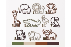 Safari Animal SVG Bundle laser cut file, Set of 10 Jungle Product Image 3