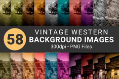 58 Vintage Western Digital Backgrounds Outlaw Scenery Product Image 5