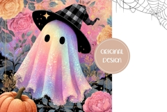 Halloween Glitter Ghost Backgrounds, Ghost Digital Papers Product Image 2