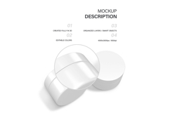 Plastic Cream Jars - PSD Mockup Product Image 2