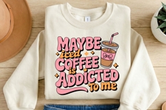 Retro Iced Coffee Sublimation PNG - Maybe Iced Coffee Product Image 2