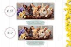 Funny Easter Bunnies Mug Design, Floral Easter Mug PNG Product Image 2