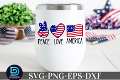 Peace love America SVG, 4th of July SVG Product Image 3