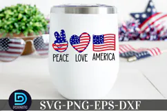Peace love America SVG, 4th of July SVG Product Image 3