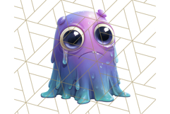 Slime Monster Clipart, Colorful Goo Graphics Png Product Image 2