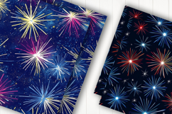 Galaxy Fireworks Burst Digital Paper Product Image 2