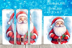 Santa ClausTumbler Design Sublimation. 20 oz, PNG. Product Image 3