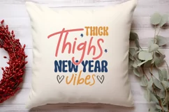 Thick thighs new year vibes SVG, Happy New Year SVG Product Image 2