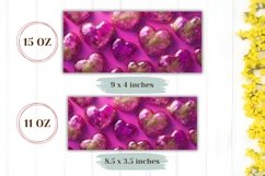 Glitter Hearts Mug Template, Glitter Love Mug Sublimation Product Image 2