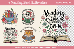 Reading Book Sublimation PNG Product Image 1