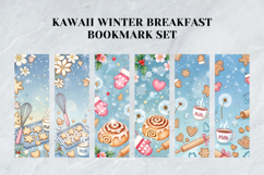 Kawaii Winter Breakfast Bookmark Set,Pastel Christmas Dessert Product Image 2