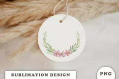 Watercolor flowers wreath PNG Product Image 2