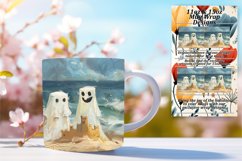 Halloween Ghost Mug Wrap Design for 11oz 15oz Product Image 1