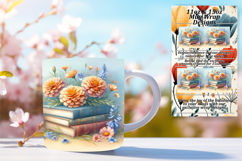 Fancy 11oz Mug Wrap Png Design , Books Product Image 1