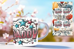 Cartoon Dad Mug Wrap - 15oz Product Image 1