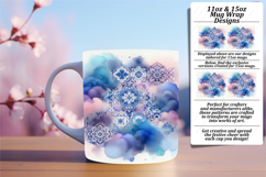 Beautiful 11oz Mug Wrap Png Artwork , Watercolor Patter Product Image 1