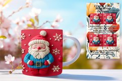 Christmas Santa Claus 3D Mug Wrap for Sublimation Product Image 1