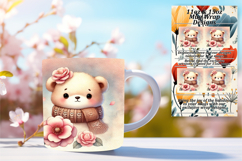 Bright 15oz Mug Wrap Png Design , Cute Animals Product Image 1