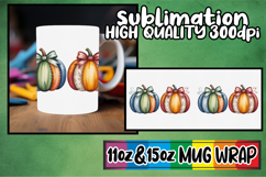 Timeless joy 11oz 15oz sublimation wrap, Pumpkin Watercolor Product Image 1