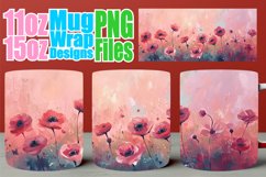 Springtime Floral Fusion Mug Wraps 11oz 15oz - Petal Parade Product Image 1
