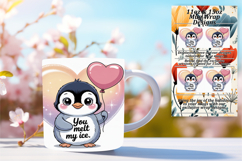 Fresh 15oz Mug Wrap Png Template , Valentines Day Product Image 1