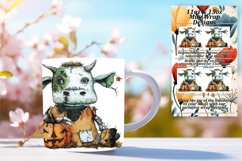 Funny Cow Halloween Mug Wrap for 11oz/15oz Product Image 1