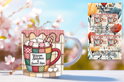 Chic 11oz Mug Wrap Png Template , Holiday Product Image 1