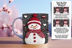 Gift 11oz Mug Wrap Png Artwork , Snowman Product Image 1