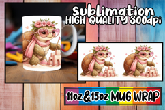 Vibrant hues 11oz 15oz mug wrap, Turtle Product Image 1