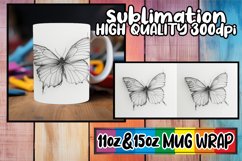 Whimsical Butterfly Mug Wrap: Spring Delight Product Image 1