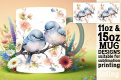 Charming Bird Mug Sublimation - 11oz 15oz Product Image 1
