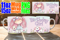 Whimsical mornings 11oz 15oz sublimation wrap, Birthday Girl Product Image 1