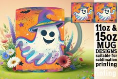 15x Ghost Mug Wrap Bundle , Halloween Fun 11oz 15oz, Fall Product Image 8