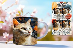 Adorable Cat Lover&#039;s Mug Wrap: Sublimation Product Image 1