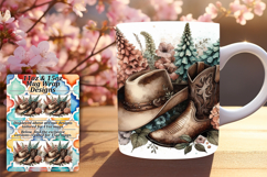 Beautiful 15oz Mug Wrap Png Design , Western Product Image 1