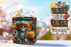 Spooky 3D Halloween Mug Wrap 11oz/15oz Autumn Art Product Image 1