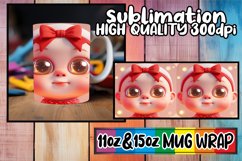 Holiday 3D Christmas Characters Mug Wrap Design Product Image 1