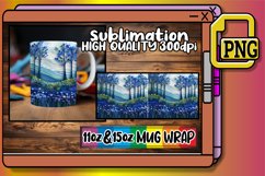 Blossoming Horizon: 3D Landscape Mug Design Product Image 1