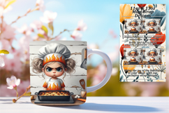 Inspiring 15oz Mug Wrap Png Template , Girl Grumpy Product Image 1