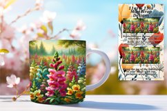 Creative 15oz Mug Wrap Png Artwork , Flower Product Image 1