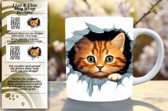 Peek-a-Boo Kitty Humor: Funny Cat Sublimation Mugs Product Image 1