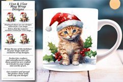 Festive Cat Design Mug Sublimation Product Image 1