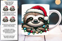 Festive Glitter Magic: 3D Christmas Mug Wrap Product Image 1