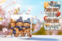 Holiday Gingerbread Pattern Mug Wrap 11oz/15oz Design Product Image 1