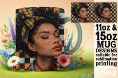 Melanin Beauty on Chessboard Mug Wrap 11oz/15oz Design Product Image 1